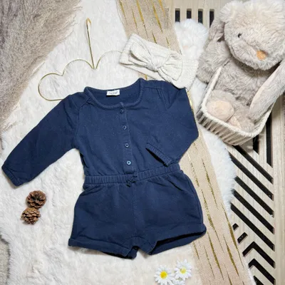 🌸 Combishort manches longues - fille - TAO • 12 mois 🌸